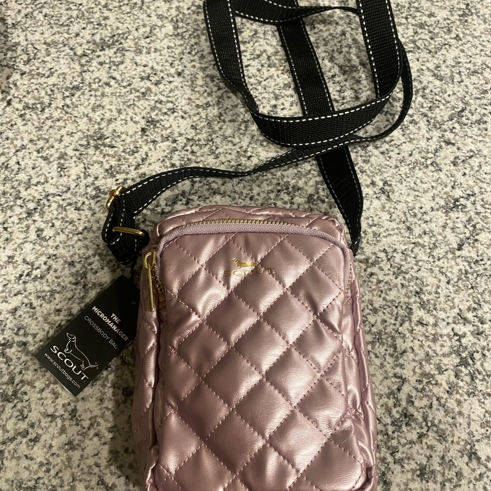 Scout Metallic Pink Quilted Crossbody Bag